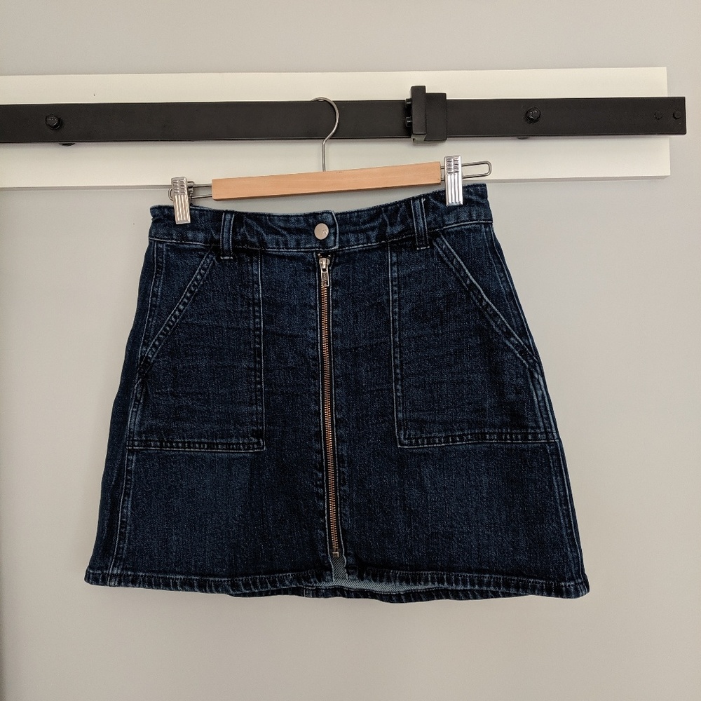 Madewell denim A-line skirt
